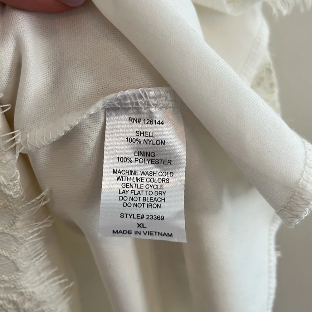 Olivia Blue‎ Vintage Lace Cream Floral Victorian Ruffle xl boho bohemian - Picture 3 of 7